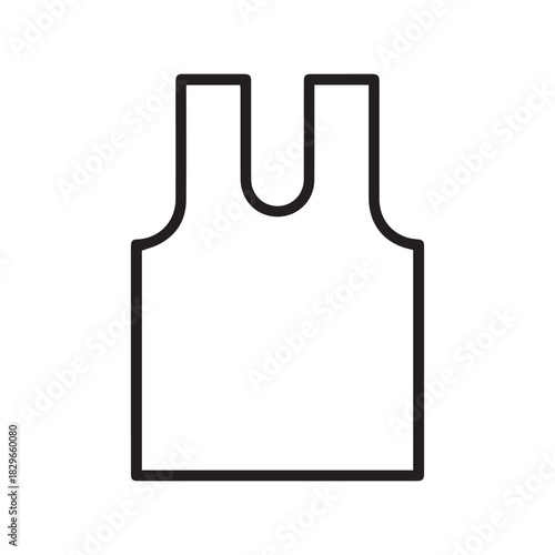 Simple Safety Vest Line Icon – Minimal Worker Vest Outline Design