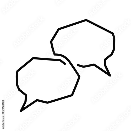 Two speech bubbles isolated on representing conversation