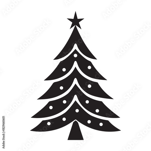 christmas tree vector illustration