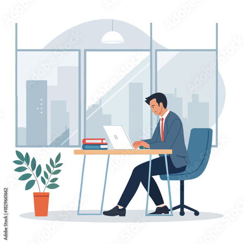 businessman in office