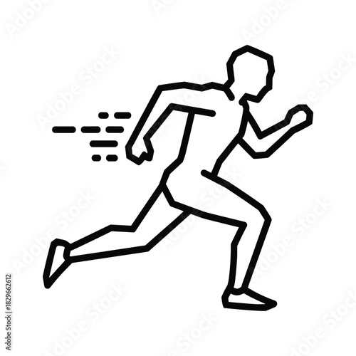 Runner sprinting fast isolated on, a symbol of speed and agility