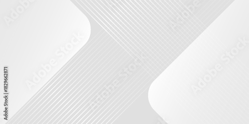 background design with diagonal line pattern in grey colour. Vector white horizontal template for business banner, formal invitation backdrop, luxury.