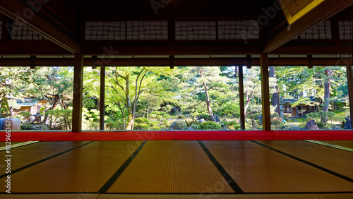 北方文化博物館の和室と日本庭園
