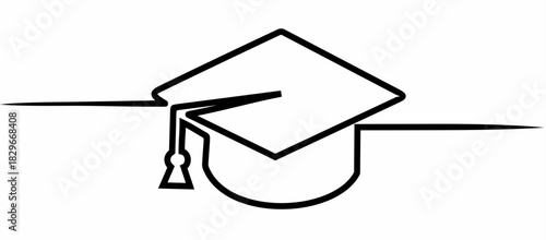 VECTOR STOK LINE ART TOGA HAT 