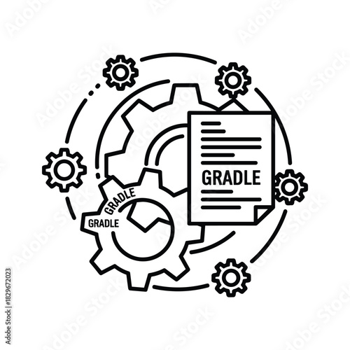 Airplane with test and beta icons for software development, isolated on white background