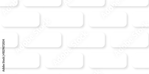 Pavement slab road seamless mosaic stone concrete wall surface tiles. subway vector block rock white brick wall texture background.	