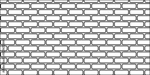 Pavement slab road seamless mosaic stone concrete wall surface tiles. subway vector block rock white brick wall texture background.	