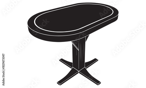 Blackjack casino table at night with chips and cards vector illustration