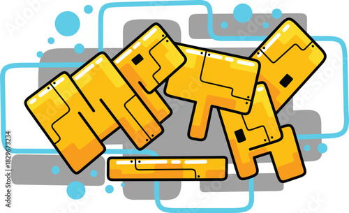 metro word graffiti text font sticker illustration	
