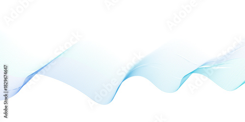 Energy abstract smooth blue gradient frequency. isolated element creative blend curve flow line technology. modern white web banner. vector beautiful waveform light music energy design.	