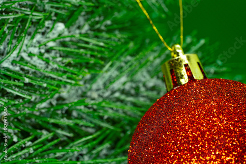 red christmas ball