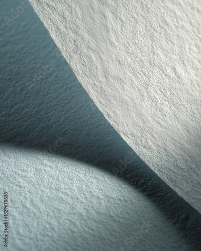 Close up empty curved canvas textured light color tones of paper