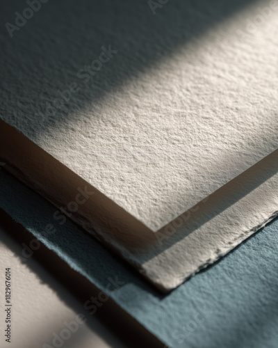 Close up canvas textured light colors of blank papers