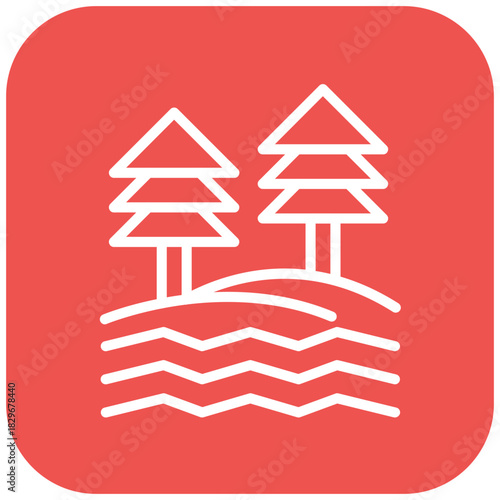 Vector Design Lake Icon Style