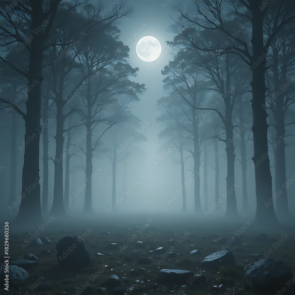 Fototapeta premium misty morning in the forest