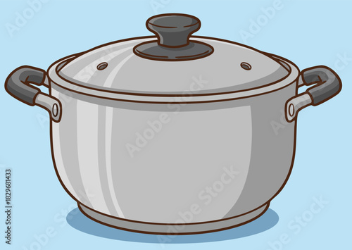 vector illustration of a cooking pot.