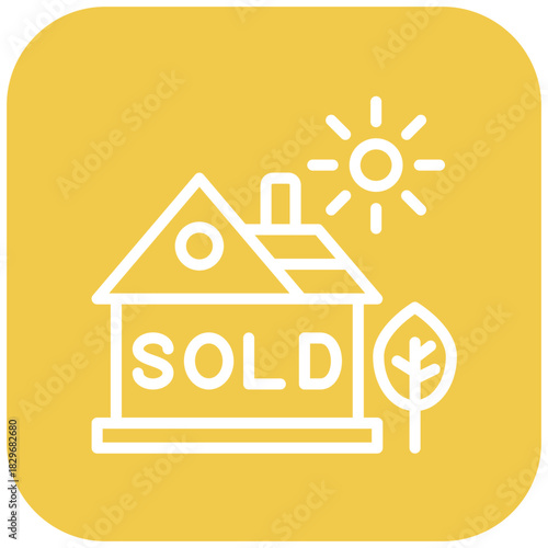 Vector Design House Sold Icon Style