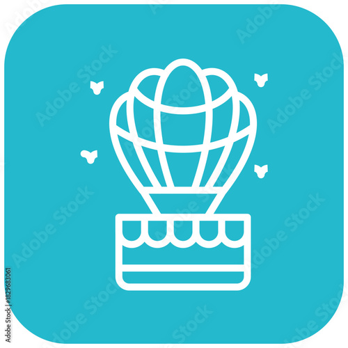 Vector Design Air Ballon Icon Style