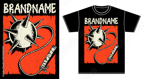 tshirt illustration design metal band merchandise