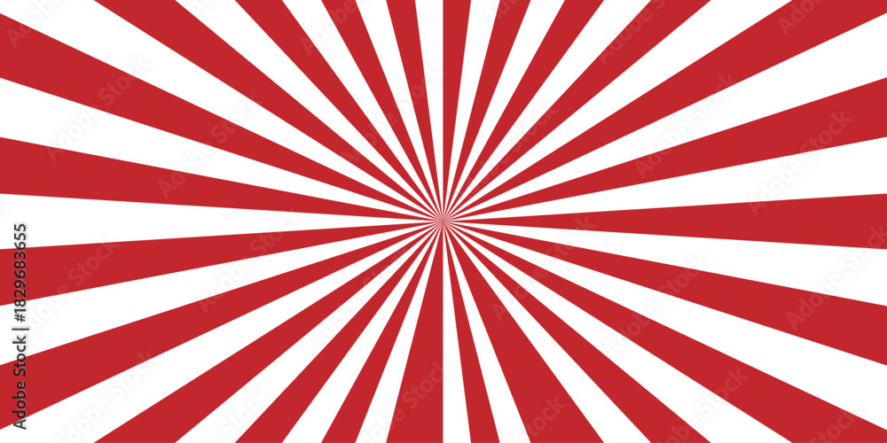 Fototapeta premium Abstract geometry red ray sunburst pop art glowing spotlight explosion sunburst texture wallpaper design.