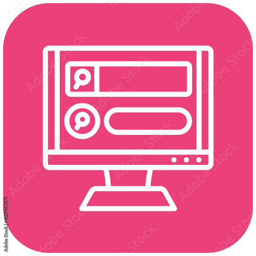 Vector Design Search Bar Icon Style