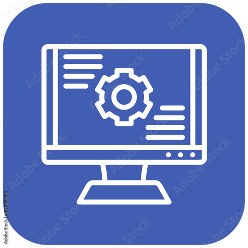 Vector Design Monitoring Icon Style