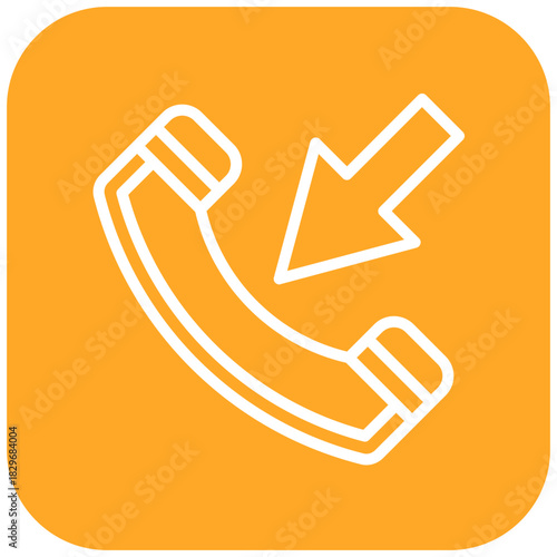 Vector Design Incoming Call Icon Style