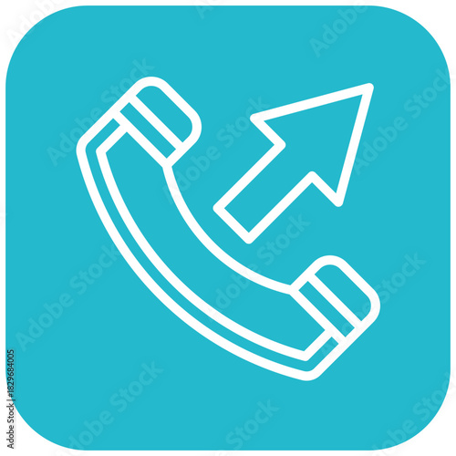 Vector Design Outgoing Call Icon Style
