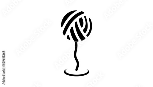 Locator Mark , black isolated silhouette