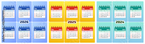 February 2026 Calendar. June April May February July 2024 Daily Planner. Clean July 2025 Organizer Layout. Vector artwork