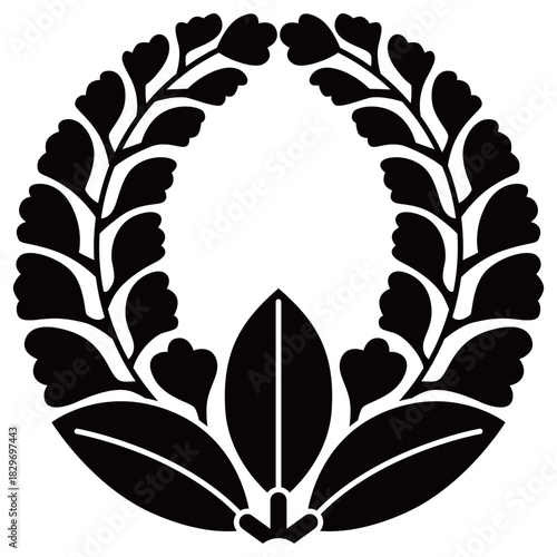 家紋です。軸付き上り藤といいます。