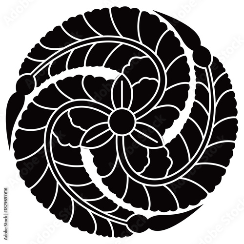 家紋です。三つ藤巴といいます。