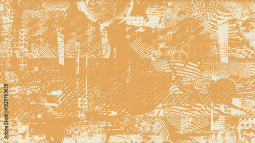 Grunge background texture vector overlay with rough halftone noise for modern design, posters and digital layouts. Combined and mixed layered background for digital design.