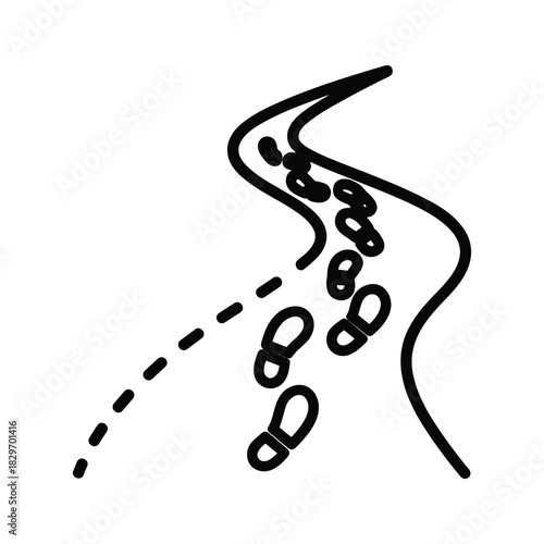 Simple black line icon representing snoring or sleep apnea, with wavy lines and z letters, isolated on