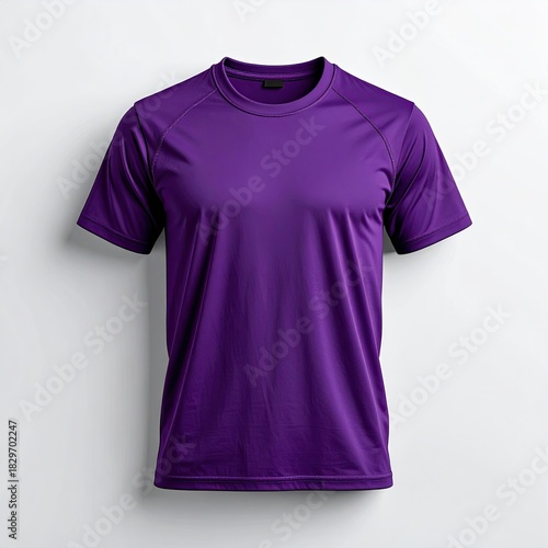 Purple athletic t-shirt, front view