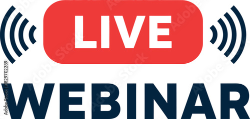 Live webinar announcement banner graphic design silhouette
