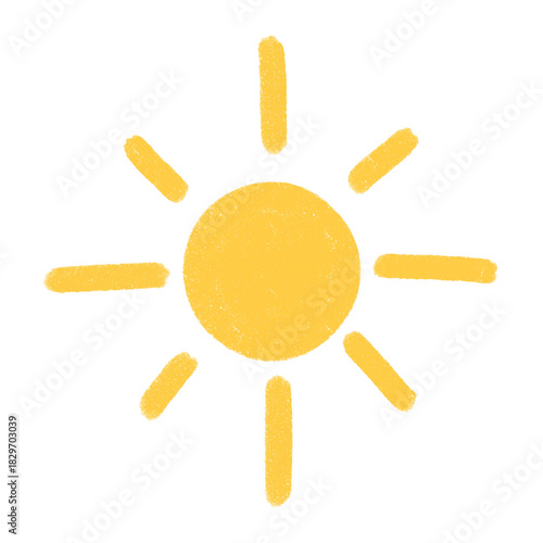 sun vector illustration crayon style 