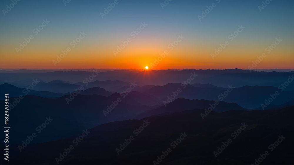 Fototapeta premium sunrise over mountains