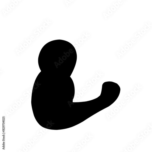 muscle hand silhouette