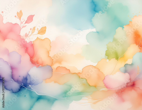 Four Seasons Abstract Wash — Soft Minimal Seasonal Background