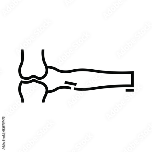 Arm Bone Fracture Line Icon