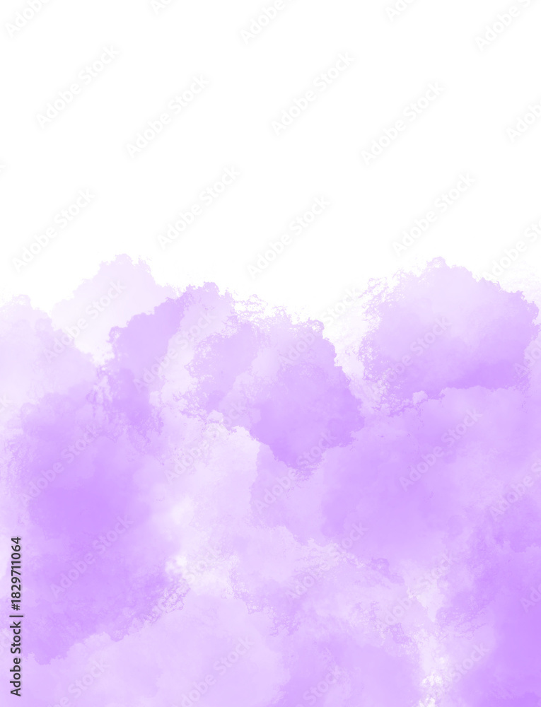 Fototapeta premium Soft lavender watercolor wash background with white space