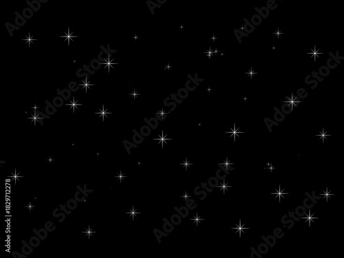 Twinkling stars scattered across a dark night sky create a magical feeling