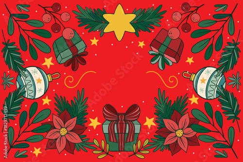ornaments christmas background