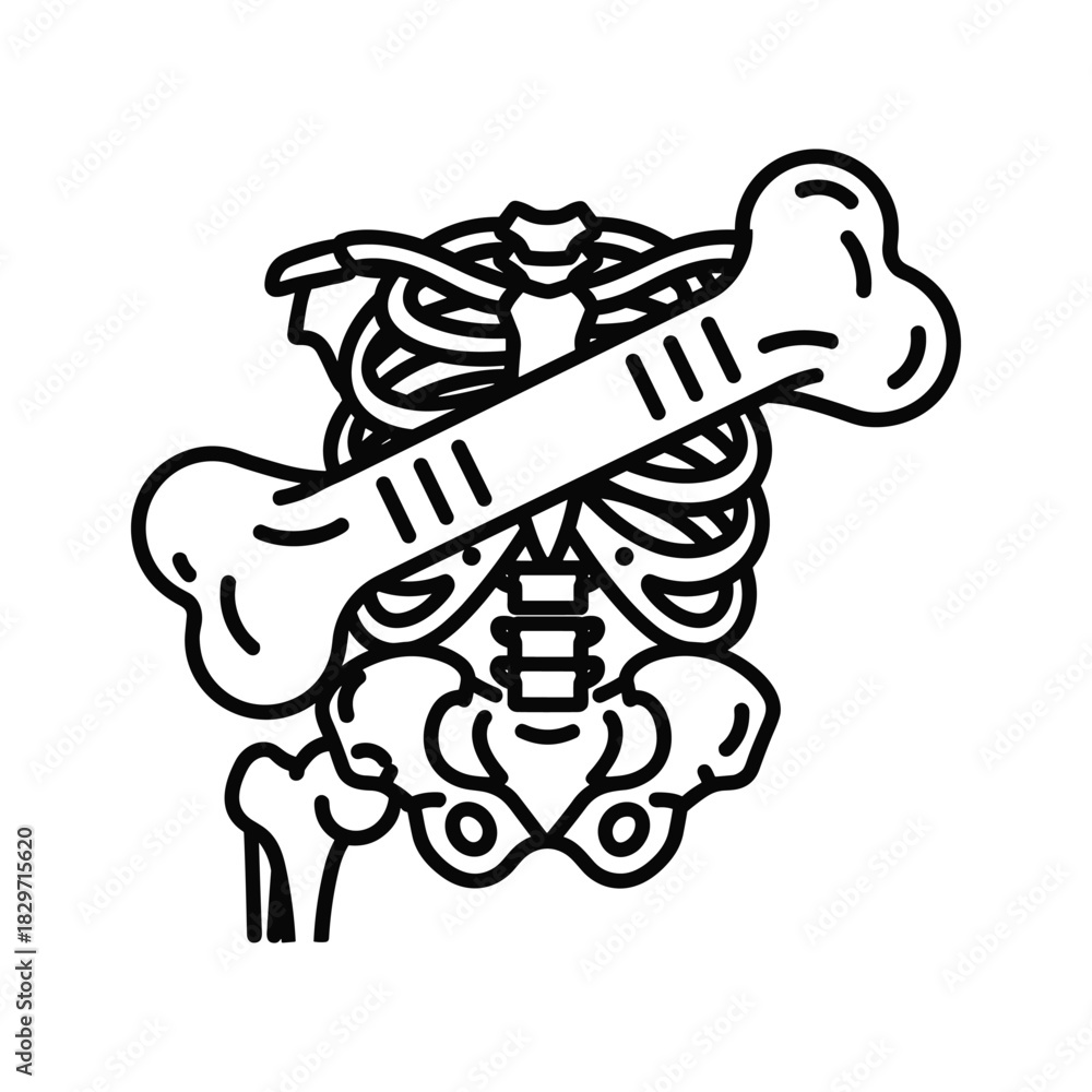 Fototapeta premium Floor Plan with Exploration Route and Location Pins Icon