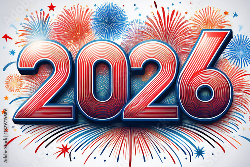 Exciting Fireworks Display Welcoming the Year 2026 Generative AI