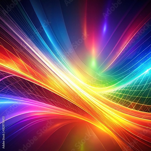 Vibrant abstract wallpaper featuring dynamic, colorful lines swirling and intertwining against a smooth gradient background, perfect for HDX1080 displays.