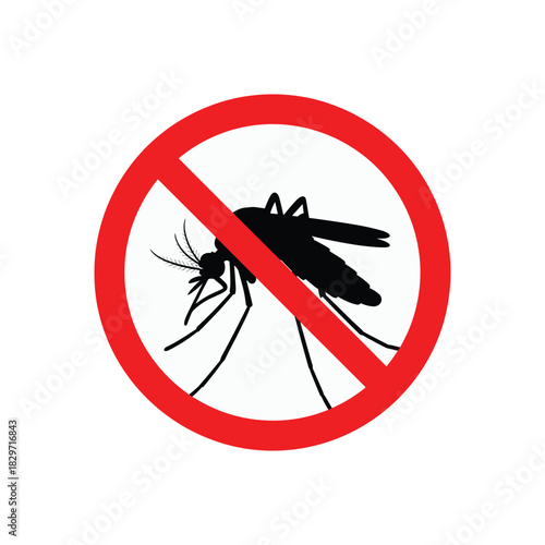 Pest control. Insects icon set. Insect repellent label product. Isolated forbidding and warning signs of harmful insects and rodents. Vector illustration