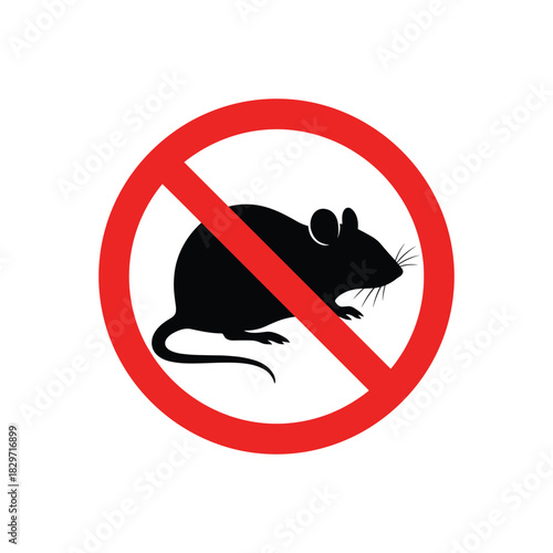 Pest control. Insects icon set. Insect repellent label product. Isolated forbidding and warning signs of harmful insects and rodents. Vector illustration