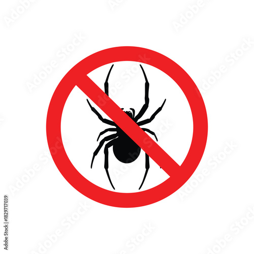 Pest control. Insects icon set. Insect repellent label product. Isolated forbidding and warning signs of harmful insects and rodents. Vector illustration